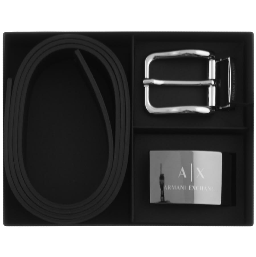 Alternative Image for ProductArmani Exchange Reversible Belt Gift Set Black2